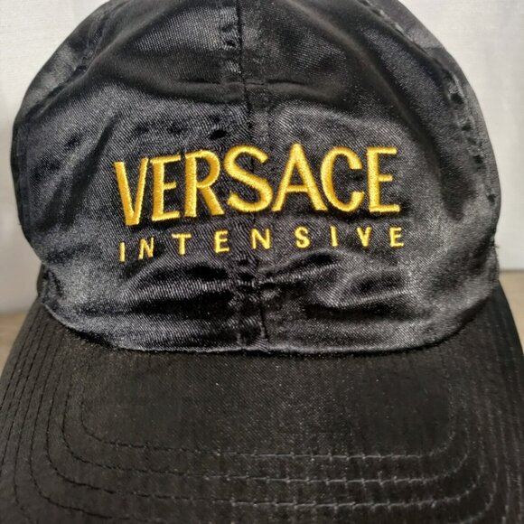 Versace Intensive Versace Jeans Couture Black Satin Baseball Style Hat - Picture 2 of 9